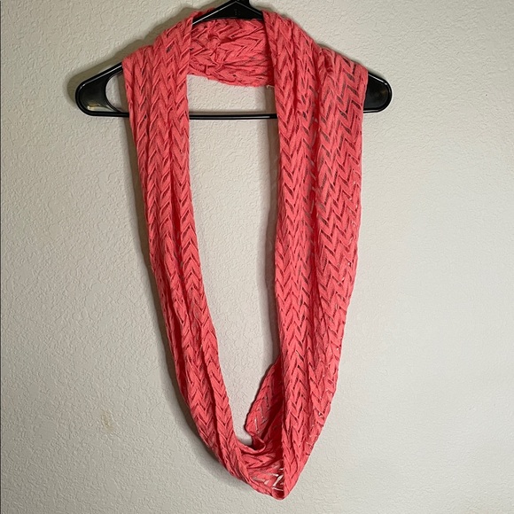 Pink Chevron Infinity Scarf - Picture 1 of 4